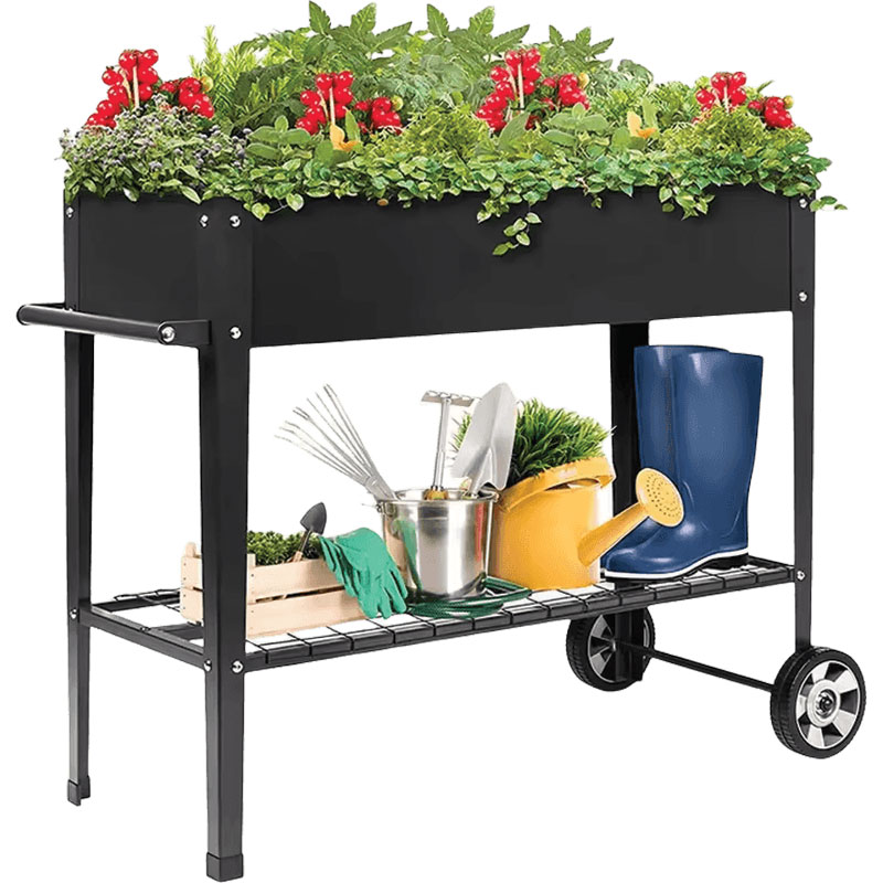 Raised Flower Bed on Wheels